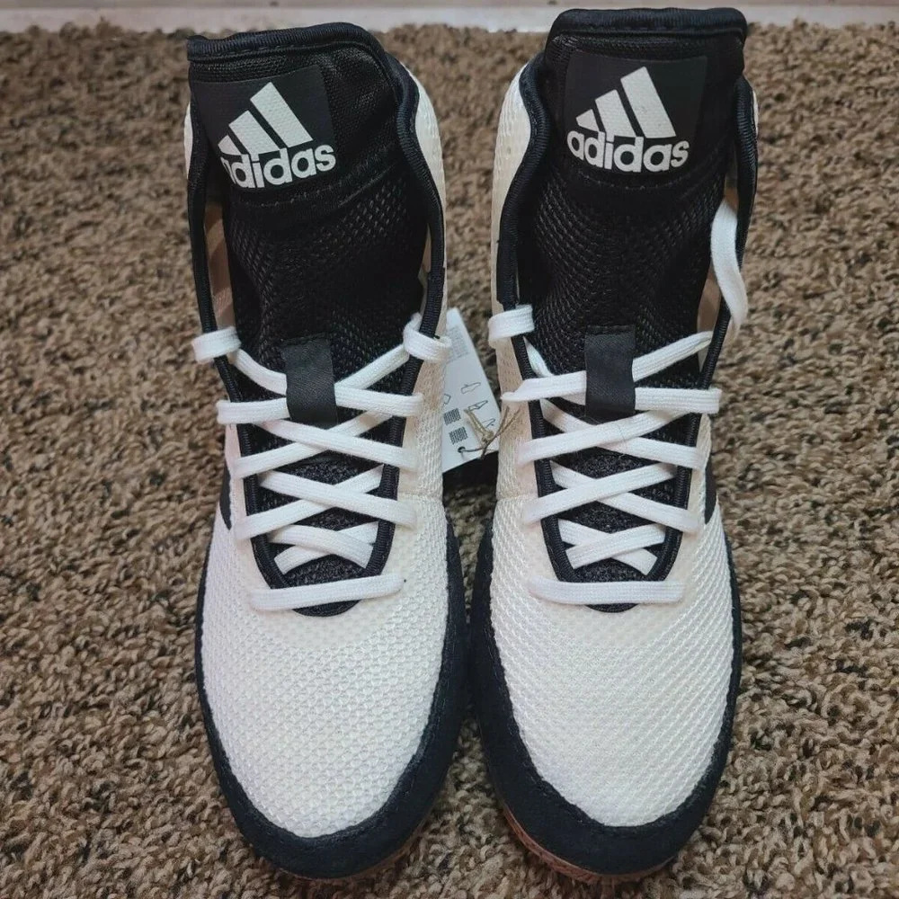Adidas Tech Fall 2.0 Wrestling Off White Black Gum FU8172 Sz US 5 Kids Youth. Co - Picture 5 of 10